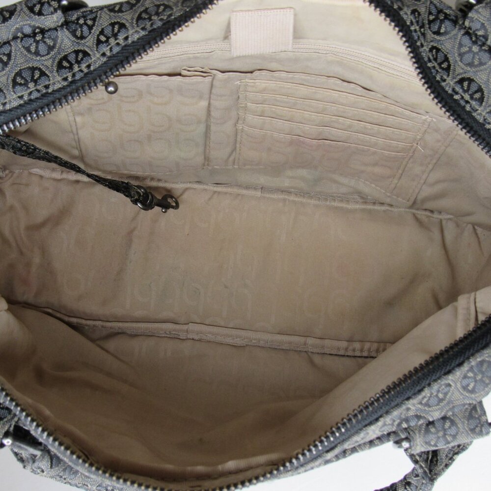 Baggallini Lily Jacquard Satchel Gray Floral Tote - Picture 7 of 7